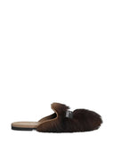 Dolce & Gabbana Hausschuhe aus Wildleder und Lammfell