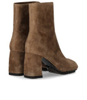 رماد eclat beige heeled kaled boot