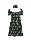 Dolce & Gabbana Floral Mini Dress With Puff Sleeves