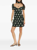 Dolce & Gabbana Floral Mini Dress With Puff Sleeves