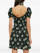 Dolce & Gabbana Floral Mini Dress With Puff Sleeves