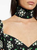 Dolce & Gabbana Floral Mini Dress With Puff Sleeves