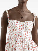 Dolce & Gabbana Floral Dress With Lace Inserts
