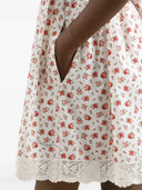 Dolce & Gabbana Floral Dress With Lace Inserts