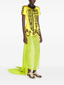 Langer Seidenrock von Dries Van Noten mit dekorativem Muster