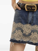 Dolce & Gabbana Miniskirt With Lace Inserts