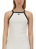 Courreges kjole med logo