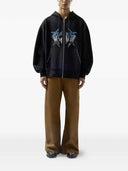 Gcds Graphic Print Sweatshirt With Zip And Hood