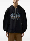 Gcds Graphic Print Sweatshirt With Zip And Hood