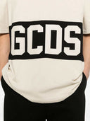 Gcds تي شيرت مع شريط الشعار