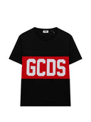 Gcds تي شيرت مع شريط الشعار