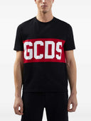 Gcds تي شيرت مع شريط الشعار