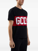 Gcds تي شيرت مع شريط الشعار