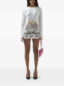 Gcds Short, Long Sleeved Dress With Graphic Print
