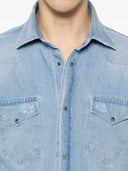 Sartorio Napoli Denim Shirt With Snap Buttons
