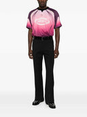 Casablanca Aubergine Gradient Short Sleeve T Shirt