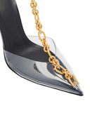 Balmain verzierte Slingback-Pumpe aus PVC