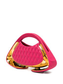 Gesteppte Balmain-Clutch mit Metallbesatz