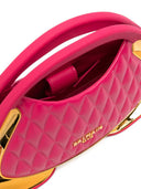 Gesteppte Balmain-Clutch mit Metallbesatz