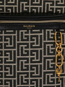 حقيبة ظهر Balmain Pulse مع حرف واحد فقط من قماش الجاكار