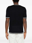 Montecore Fine Knit T Shirt With Contrasting Trim