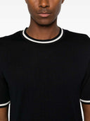 Montecore Fine Knit T Shirt With Contrasting Trim
