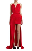 Stella Mccartney Asymmetrical Crepe And Jersey Dress