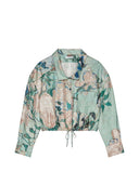 Kurzes Seidenhemd von Givenchy mit Rosendruck