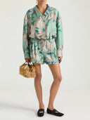 Givenchy Seidenshorts mit Rosendruck