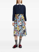 Marni Floral A Line Midi Skirt