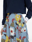 Marni Floral A Line Midi Skirt