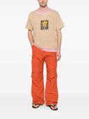 Marni – Gestreiftes T-Shirt mit Blumendruck