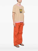 Marni – Gestreiftes T-Shirt mit Blumendruck