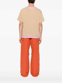 Marni – Gestreiftes T-Shirt mit Blumendruck