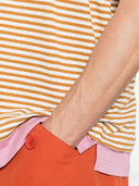 Marni – Gestreiftes T-Shirt mit Blumendruck