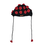 Alanui Grunge Roses Motorhaube Anthrazit/Rubin