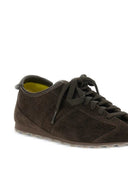 Jacquemus Suede Tennis Sneakers Highlights Brown Suede Almond Toe Flat Laces Rubber Sole Id 26 Efom00175 Ac09 A14