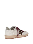Golden Goose Ballstar Nappa Upper Toe And Spur Suede Tongue Horsy Star Glitter Heel
