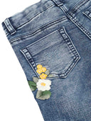 Monnalisa Jeans Ricamati Fleece Den