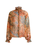 Etro Ruffled Paisley Shirt