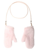 Max Mara Camel And Pink Silk Ombrato Mittens