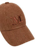 Max Mara Bast-Effekt-Baseballkappe Bernsteinbraun