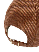 Max Mara Bast-Effekt-Baseballkappe Bernsteinbraun