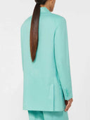 Max Mara Olimpia Jacke aus Chevron-Leinen-Aqua