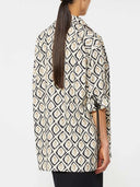 Max Mara – Übergroßes, bedrucktes Popeline-Hemd Beige