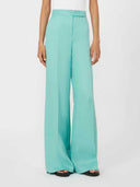 Max Mara Chevron-Leinen-Batavia-Hose Aqua