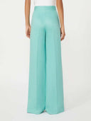 Max Mara Chevron-Leinen-Batavia-Hose Aqua