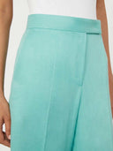 Max Mara Chevron-Leinen-Batavia-Hose Aqua