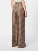 Max Mara Printed Silk Pants Mud
