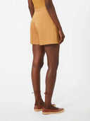 Max Mara Stretch-Baumwollsatin-Shorts Erde